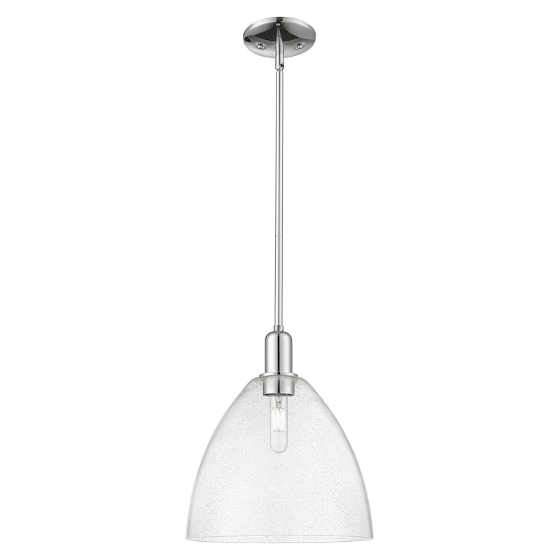 Innovations Lighting Endless Possibilities Arcadia - Bristol - 1 Light 12" Stem Hung Mini Pendant - Polished Chrome/Seedy