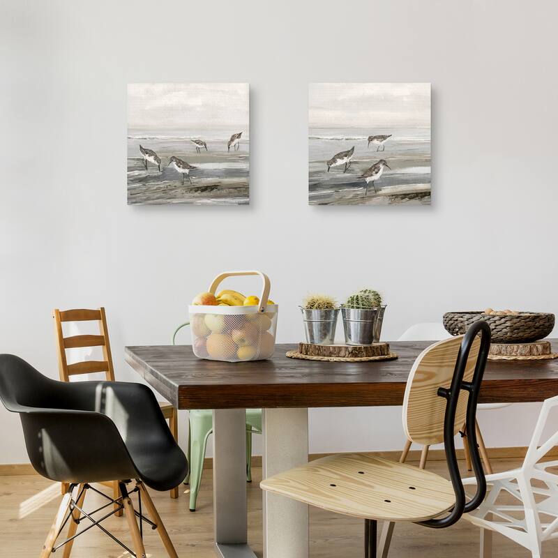 Evening Beach I, Evening Beach II by Sally Swatland Canvas Art Prints