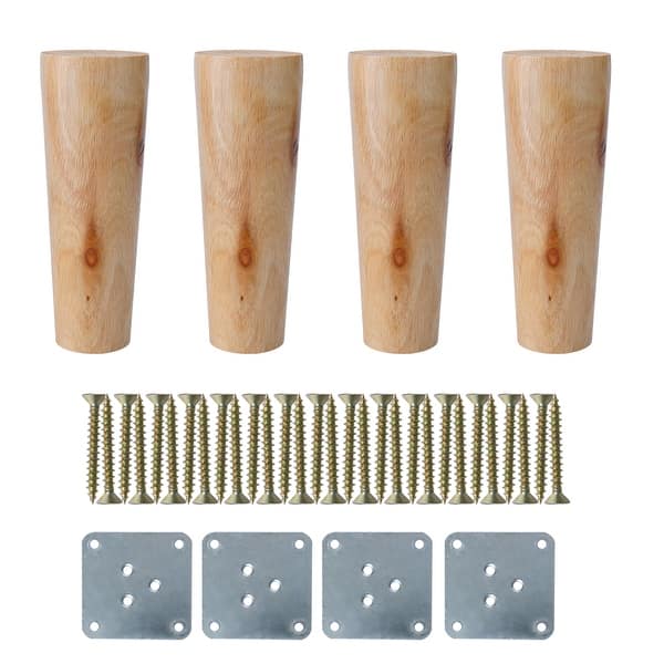 Shop 6 Wood Furniture Leg Chair Desk Feet Round Leg Replacement Set Of 4 4pcs On Sale Overstock 28766333