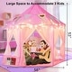 preview thumbnail 10 of 8, Portable Folding Princess Castle Tent with Star Lights