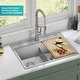 preview thumbnail 92 of 150, KRAUS Kore Workstation Drop-In Stainless Steel Kitchen Sink