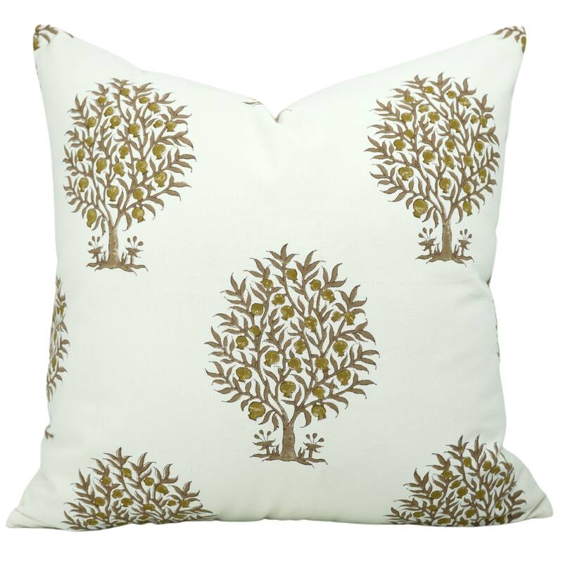 Fabdivine Thick Cotton White Block Print Throw Home Decorative Accent Cushion Cover - Pillow Covers - 14" x 36"