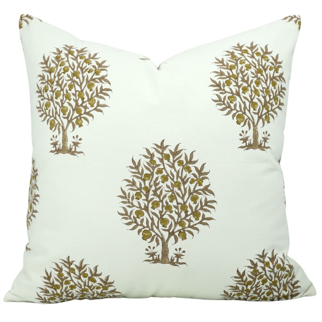 Fabdivine Thick Cotton White Block Print Throw Home Decorative Accent Cushion Cover