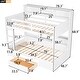 preview thumbnail 4 of 10, Twin Size Bunk Bed with Built-in Shelves and Storage Drawer, Space-Saving Design, Sturdy Frame, Easy Assembly, White