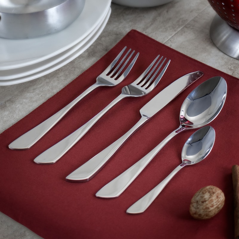 Witney 20 Piece Stainless Steel Service For 4 Mirror Polish Finish Silverware Set