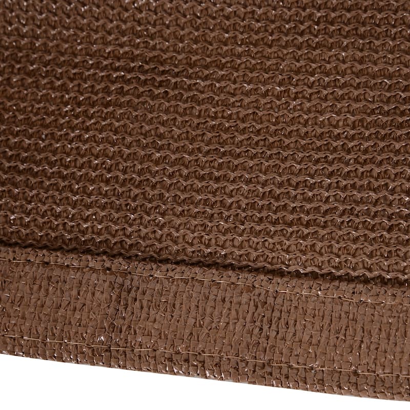Outsunny 20' x 13' Rectangle Outdoor Patio Sun Shade Sail Canopy with D-Rings and Nylon Rope Included - Brown - 20' x 13'
