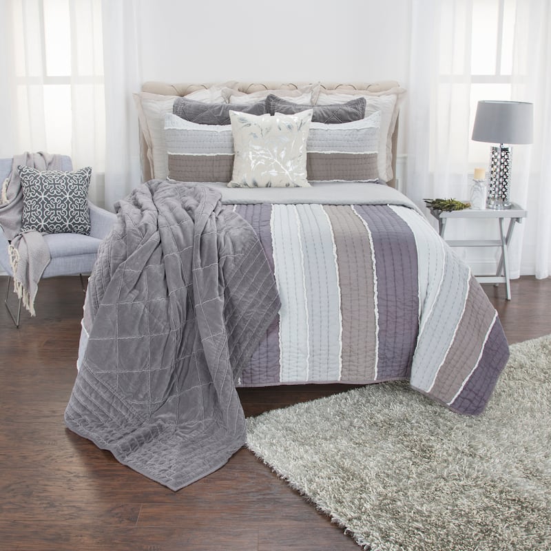 Olivia Grace Cotton Sham in Gray