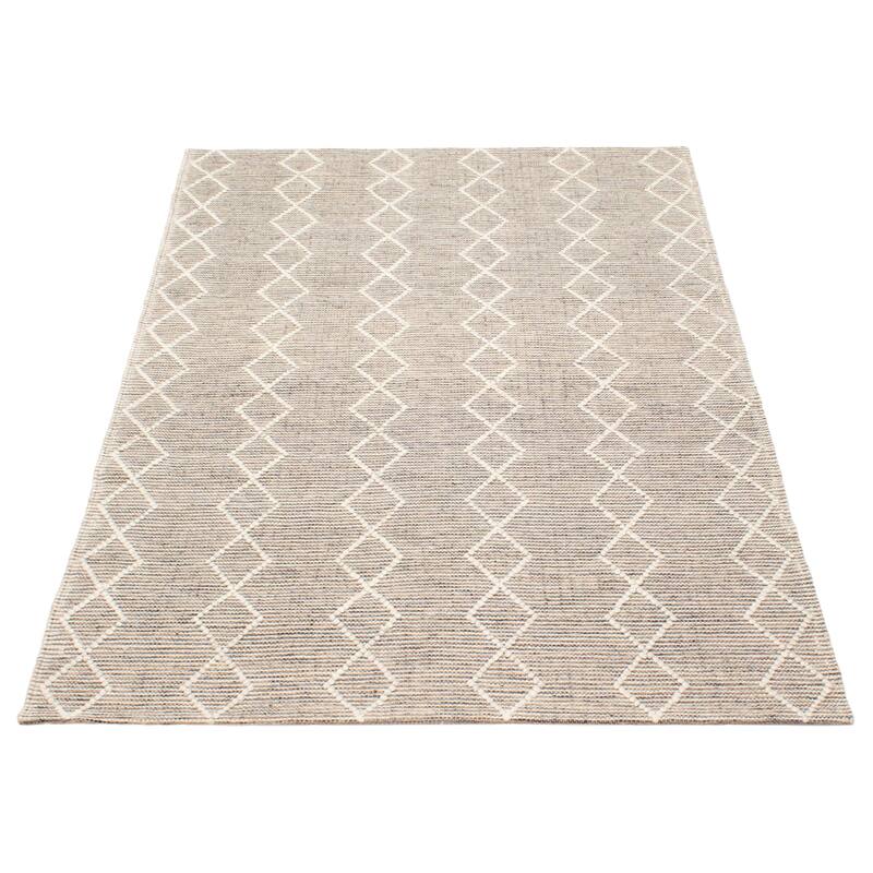 ECARPETGALLERY Braid weave Sienna Grey, Wool Rug - 5'2 x 7'6