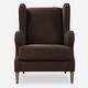 preview thumbnail 1 of 3, Uttermost 23839 Serpentine 30" Wide Wood Framed Polyester Accent Chair Brown