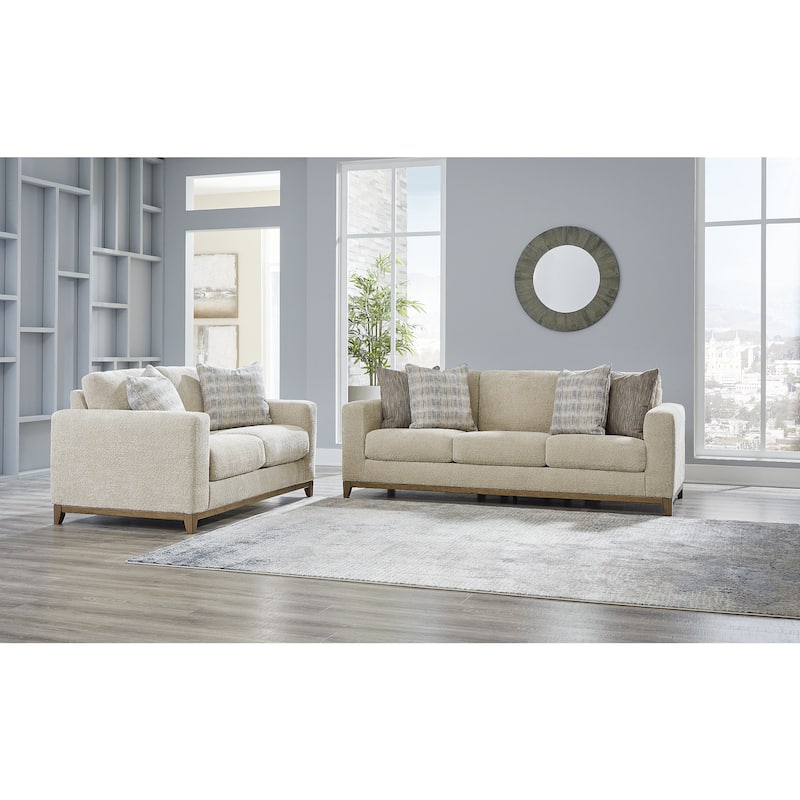 Signature Design by Ashley Parklynn Beige 2-Piece Upholstery Package - 93" W x 40" D x 38" H