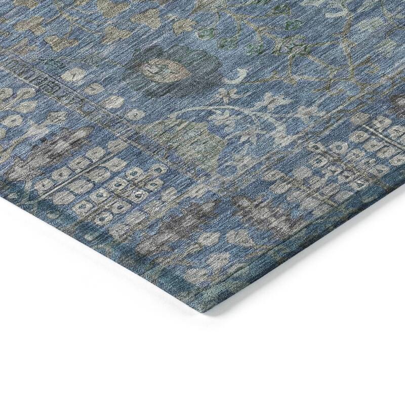 Machine Washable Indoor/ Outdoor Traditional Classic Chantille Rug