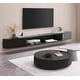 preview thumbnail 3 of 11, FITUEYES Floating Wall Mounted TV Console Storage Shelf Modern TV Stand Media Console, Walnut DS211802WW - 70''