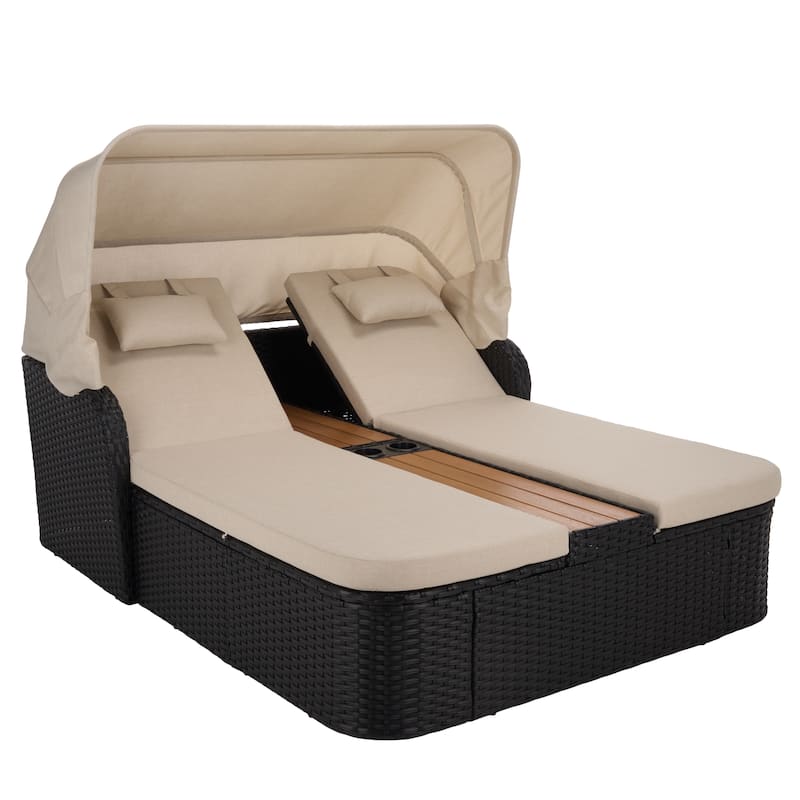 SAFAVIEH Outdoor Living Victoria Double Daybed - 65"W x 82"D x 56"H