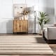 preview thumbnail 6 of 13, Nuloom Alisia Flatweave Striped Jute Area Rug