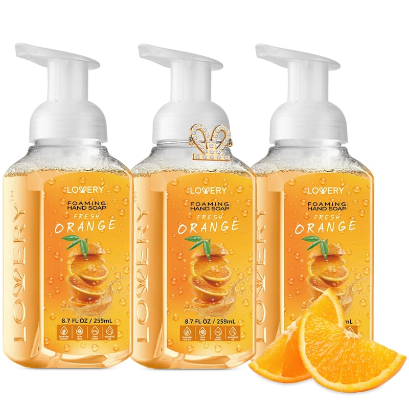 Lovery Foaming Hand Soap - Pack of 3 - Fresh Orange Scent - 3 pc