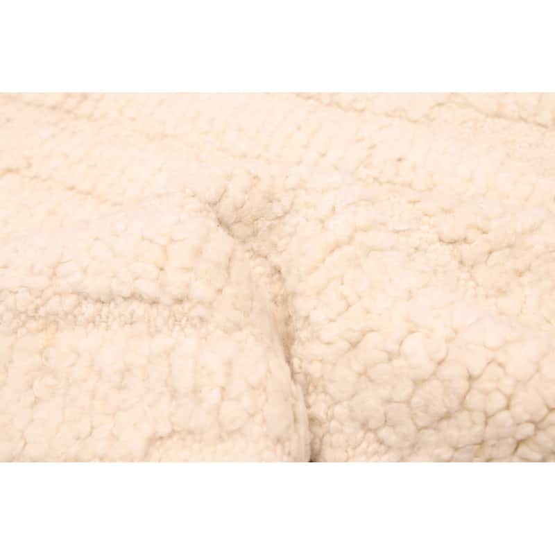 ECARPETGALLERY Hand-knotted Looma Cream Wool Rug - 8'1 x 9'10