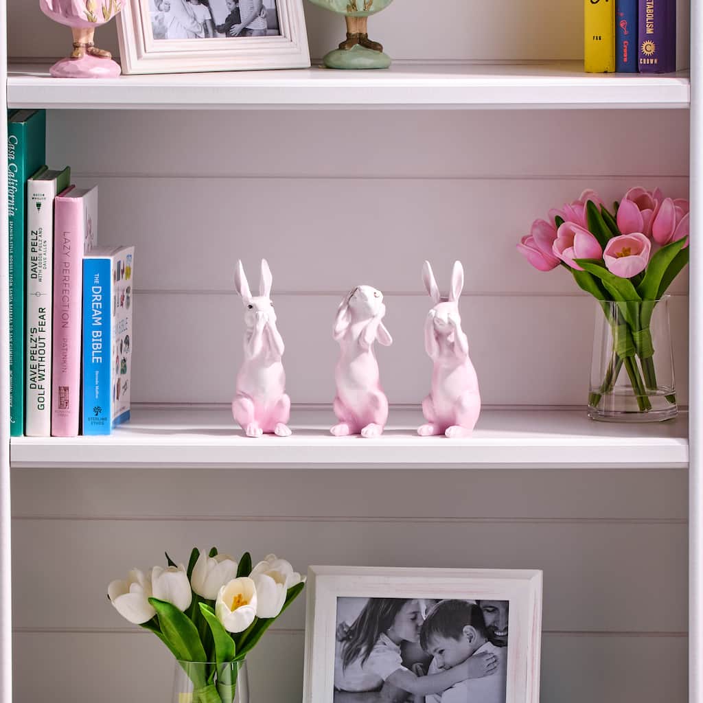 6.5" Resin Hear/See/Speak No Evil Bunny Set of 3