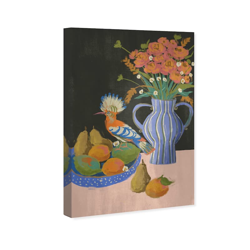 Wynwood Studio Canvas Floral and Botanical Exotic Still Life Blue and Rustic Wall Art Canvas Print