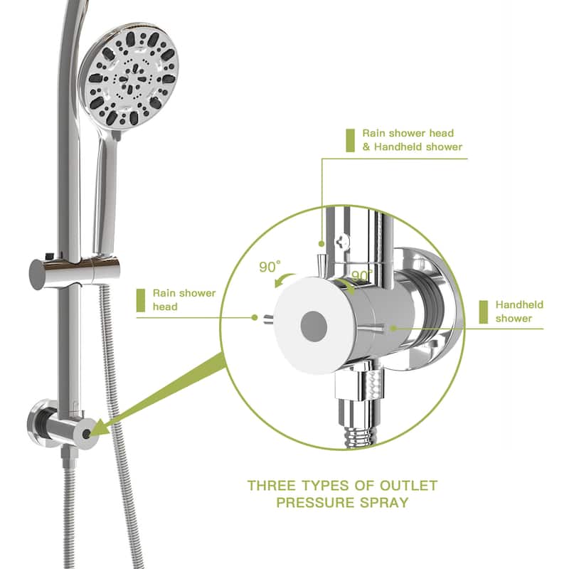 Adjustable Slide Bar Dual Shower Head Shower System Bed Bath Beyond