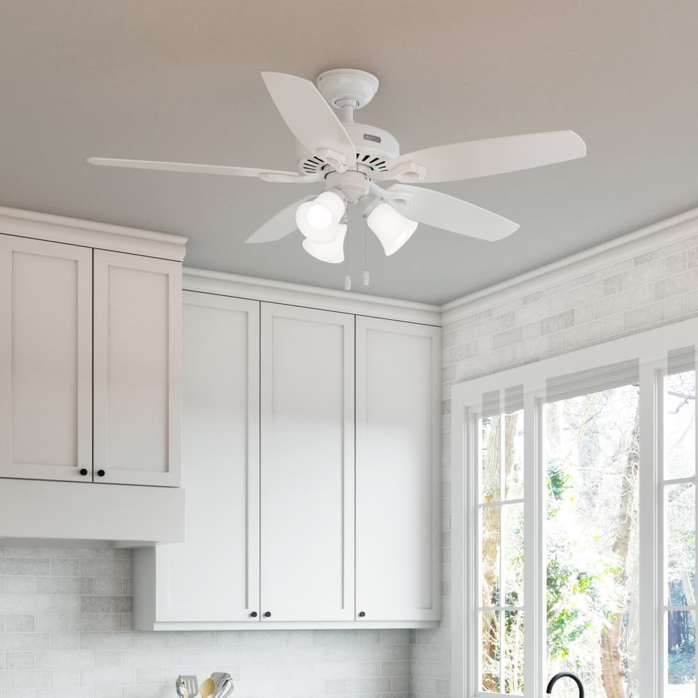 Hunter 52" Builder Ceiling Fan with LED Light Kit and Pull Chain - DC Motor - Casual, Traditional - ENERGY STAR