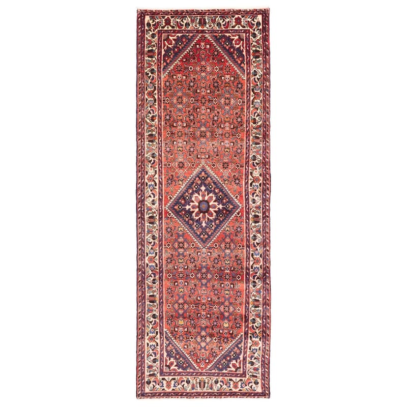 ECARPETGALLERY Hand-knotted Andelz Red Wool Rug - 3'7 x 10'4