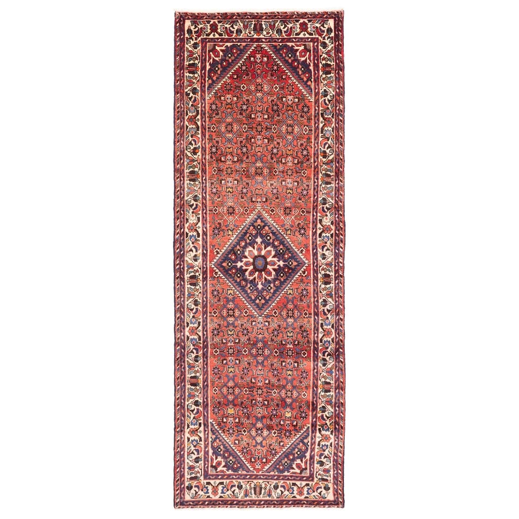 ECARPETGALLERY Hand-knotted Andelz Red Wool Rug - 3'7 x 10'4