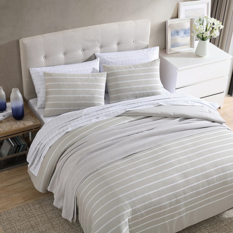 Nautica Hadley Beige Reversible Comforter Set