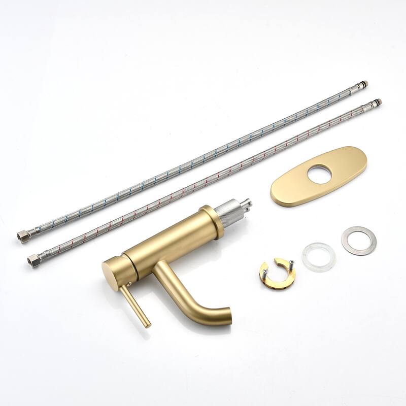 DORNBERG Single Hole Bathroom Sink Faucet in Golden