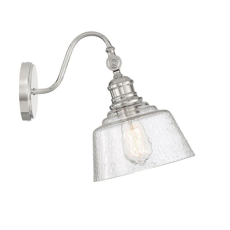 Bellevue SH99143 12" Tall Wall Sconce with a patterned glass dome