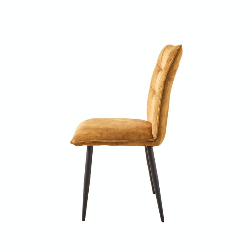 Velvet Dining Chairs (Set of 2) - Stain-Resistant, Iron Frame