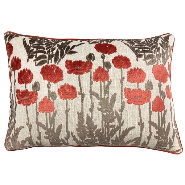 Rodeo Home Camelia Floral Cut Velvet Lumbar Pillow. Opens flyout.