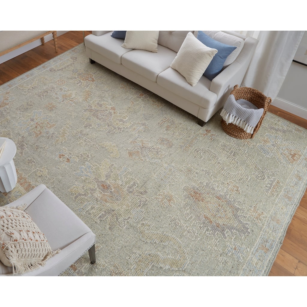 Grand Bazaar Loper Hand Knotted Floral & Botanical Transitional Area Rug