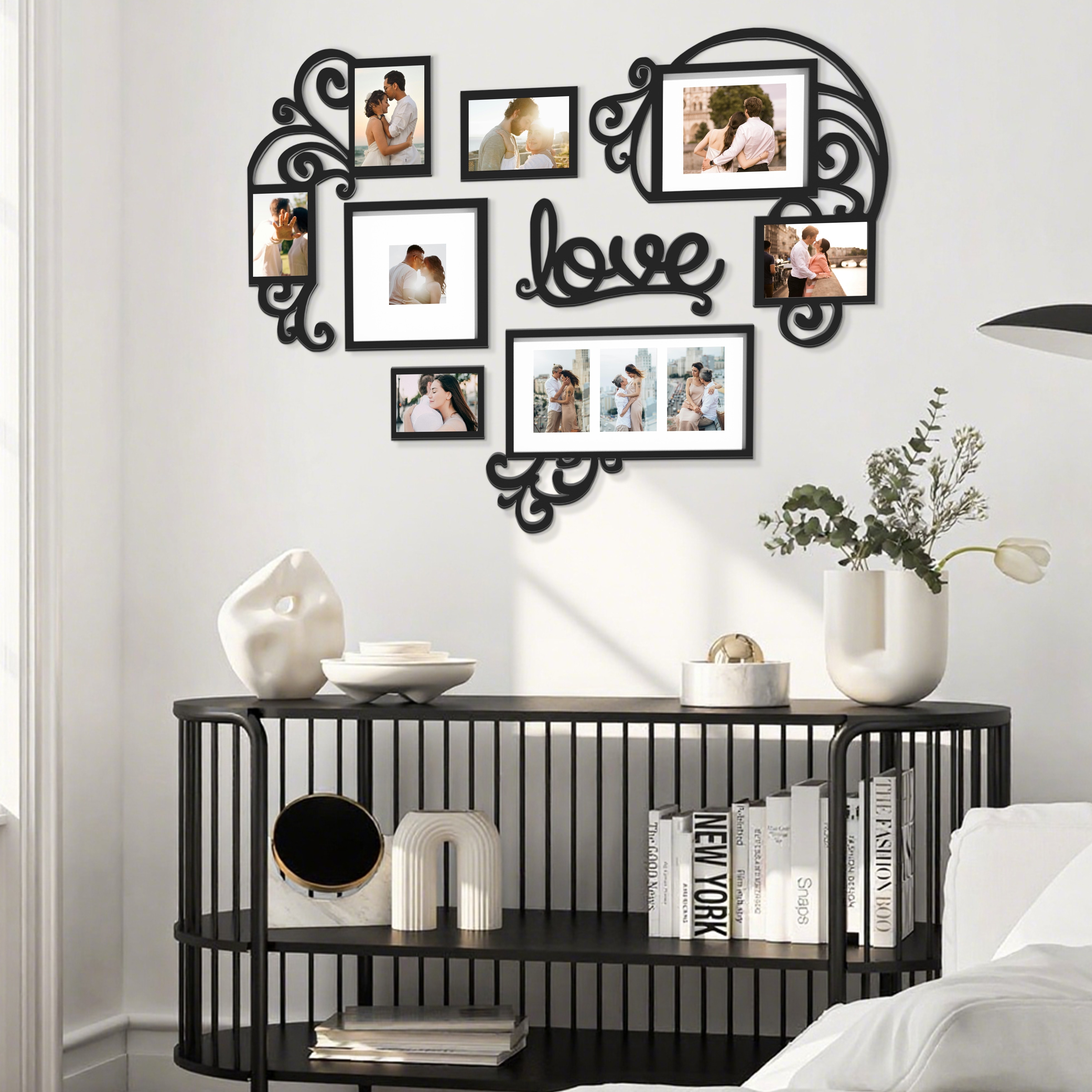 HELLO LAURA Heart-Shaped Photo Frame Set Wall Hanging Picture