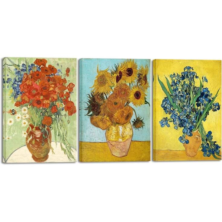 Art 3 Panels Canvas Prints of Vincent Van Gogh Paintings