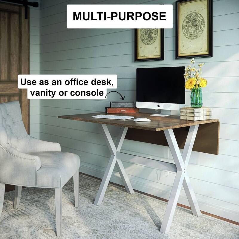 Nathan James Kalos Drop Leaf Kitchen Dining Table Brown Bed Bath