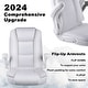 preview thumbnail 6 of 5, BOSSIN Big and Tall Office Chair Ergonomic High Back Computer Adjustable Height Leather Executive Chair with Padded Flip-up Arms