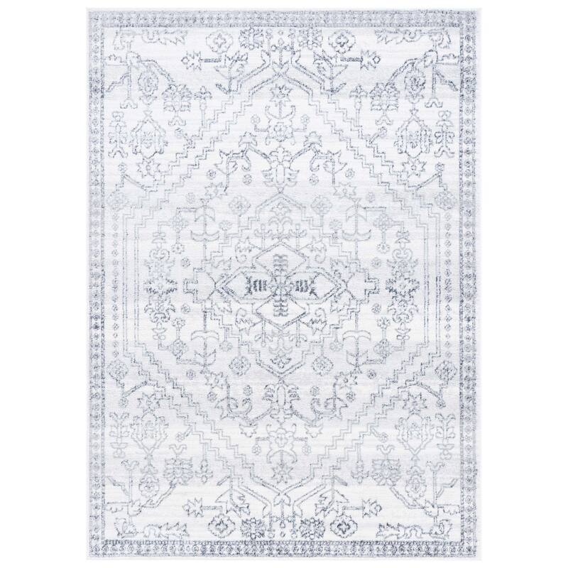 SAFAVIEH Layla Roseanne Shabby Chic Farmhouse Rug - 5'5" x 7'6" - Ivory Grey/Charcoal