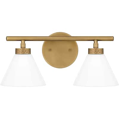 Ira 2-Light Weathered Brass Vanity Light