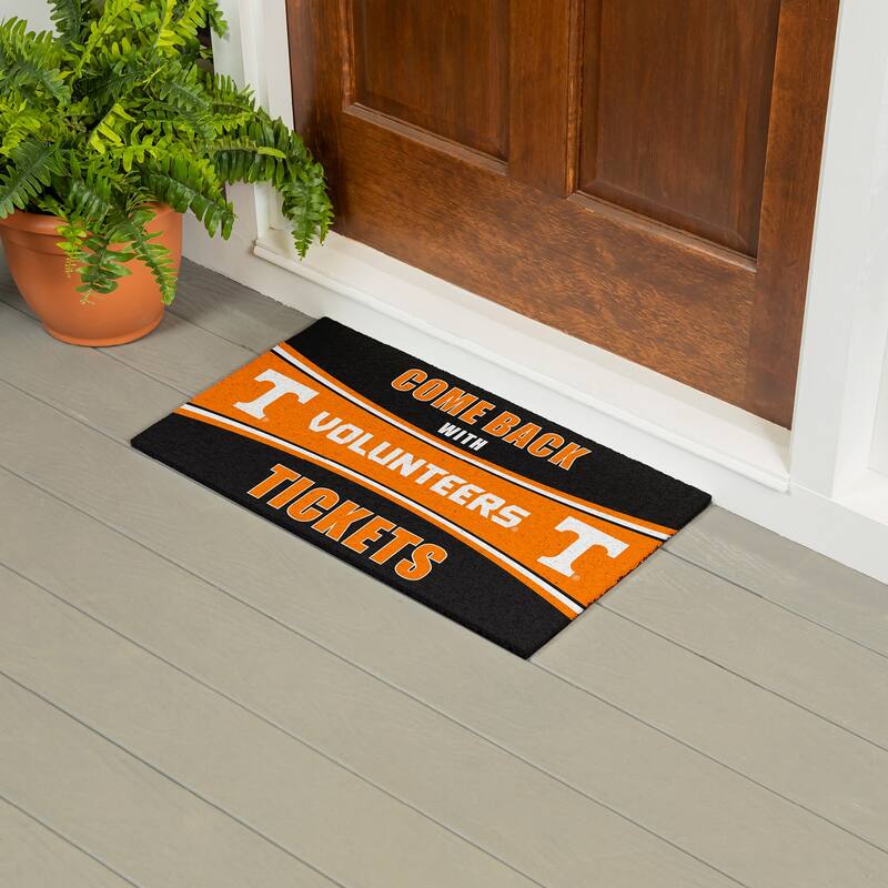 University of Tennessee 28 in. x 16 in. PVC "Come Back With Tickets" Trapper Door Mat