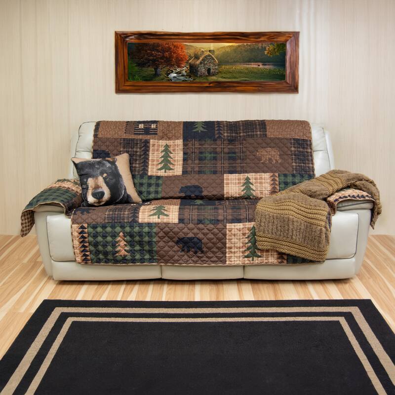 Donna Sharp Brown Bear Cabin Polyester Furniture Covers