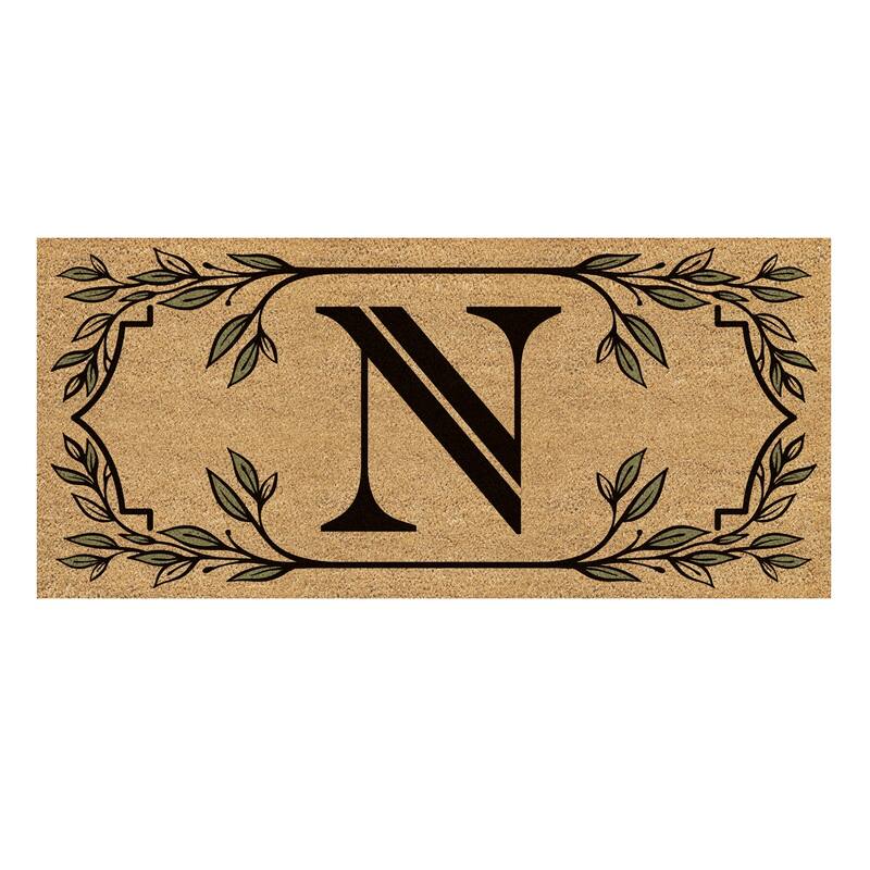 Monogram Flocked Sassafras Coir Switch Mat - N