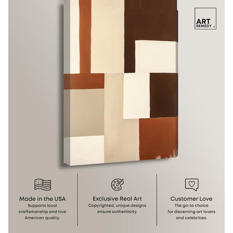 Tonal Grid I Canvas by Art Remedy, Gallery Wrapped