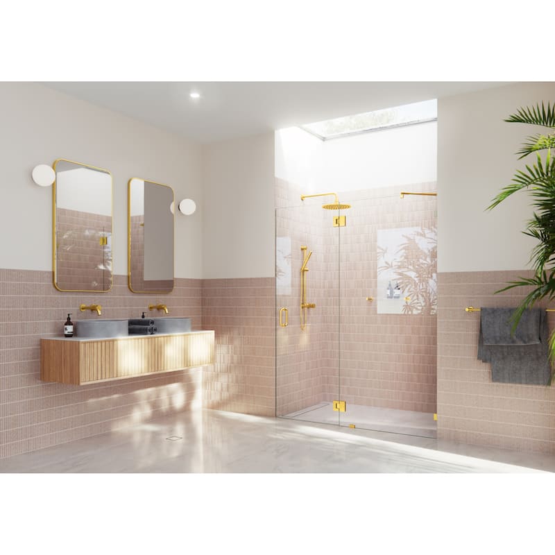 Glass Warehouse GW-GH-56 Halo 78" High x 56" Wide Hinged Frameless