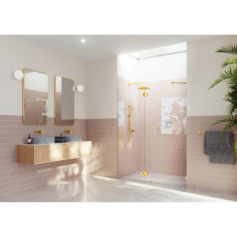 Glass Warehouse GW-GH-58 Halo 78" High x 58" Wide Hinged Frameless