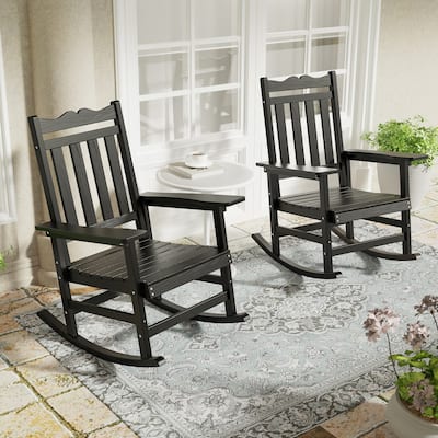 BONOSUKI Outdoor Adirondack Rocking Chair,Fire Pit Chair-Set of 2