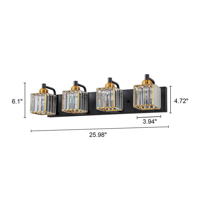 Modern 3/4/5-lights Crystal Bathroom Light Fixtures