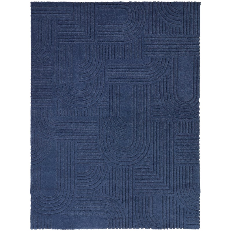 Hazen Modern Striped Area Rug - 7'10" x 10' - Blue