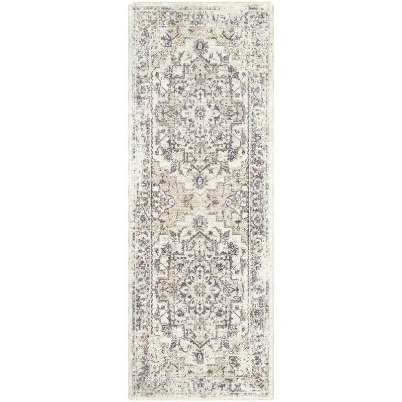 Livabliss Gakko Traditional Area Rug - Cream - 2'7" x 7'3"