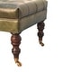 preview thumbnail 8 of 7, Buffalo Green Leather Ottoman with Castor Legs