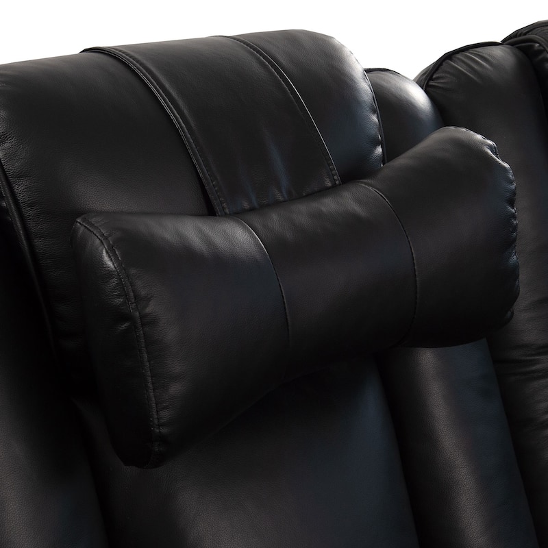 Octane Seating Contoured Recliner Pillow - Black Leather